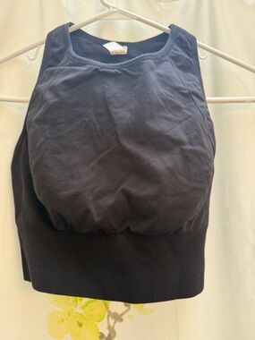 90 Degree By Reflex Black Seamless racer back High-Neck Sports Bra